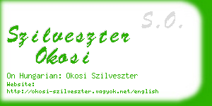 szilveszter okosi business card